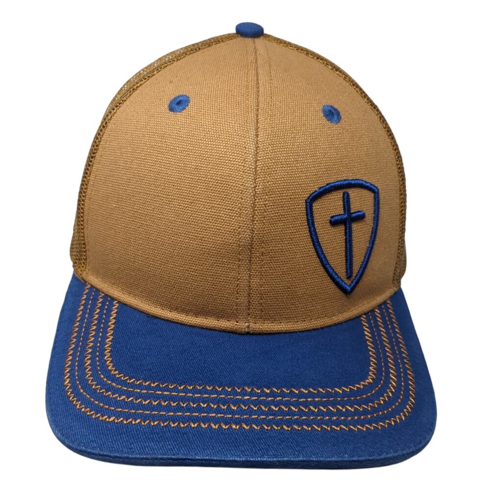 Cross Shield Snapback Trucker Hat Multi One Size Adjustable Mesh Back Kerusso